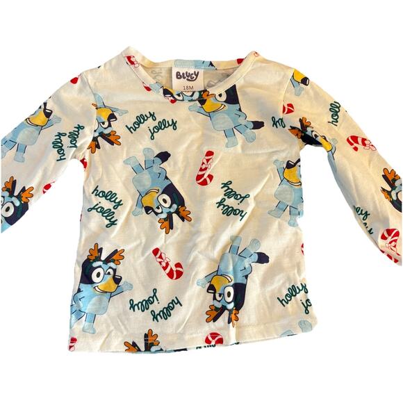 NWT Bluey Christmas Shirt & Overall Skirt Outfit Size 18 Months - Picture 6 of 12